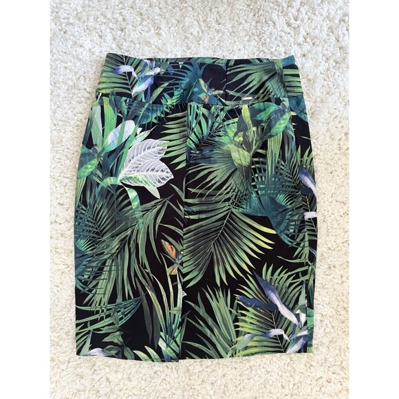 Up! Palm Frond Print Pencil Skirt Size 4 - Picture 3 of 5